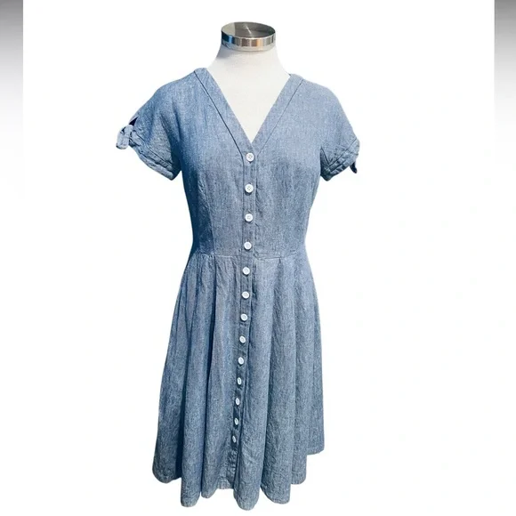 Gal Meets Glam Lenna Dress Blue Size 6 - Picture 2 of 8